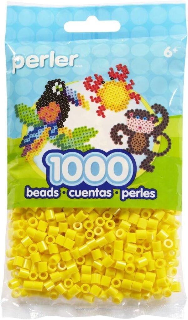 Perler Beads Fuse Beads for Crafts, 1000pcs, Yellow Kit Toy