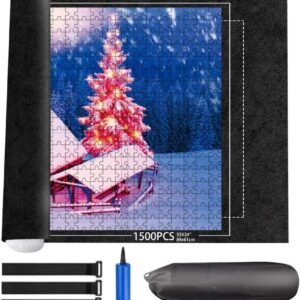 Puzzle Roll Mat Puzzle Storage Puzzle Saver Up to 1500 Pieces,Inflatable Tube