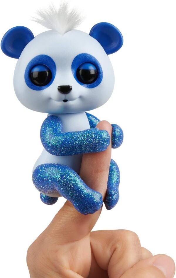 WowWee Fingerlings Glitter Panda - Archie Blue - Interactive Collectible Baby Pet