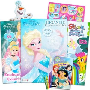 Disney MLP Coloring Book Super Set for Girls -- 3 Giant Coloring