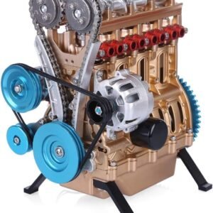 Yamix Full Metal Engine Model Desk Engine, Unassembled 4 Cylinder Inline Car