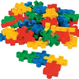 Fun Express Puzzle-Shaped Block Set 50 Pcs 2 1/4 X 1 3/8.
