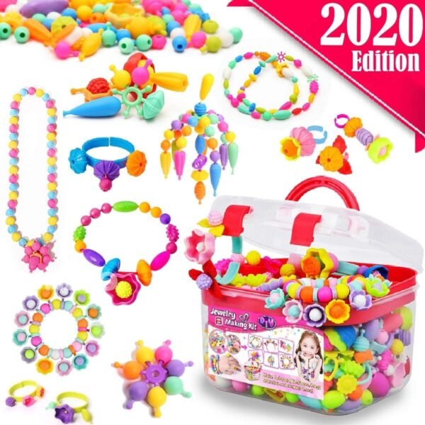 FunzBo Snap Pop Beads for Girls Toys - Kids Jewelry Making Kit