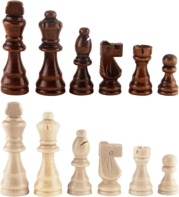 AMEROUS Wooden Chess Pieces 3.03 King, Hand Carved Figure Figurine Chess Pawns