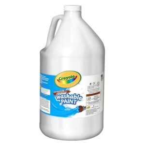 Crayola Washable Paint, White Paint, Classroom Supplies, 1 Gallon Kit