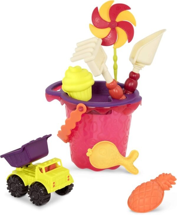 B. Toys Sands Ahoy Beach Playset - Medium Bucket Set Mango with