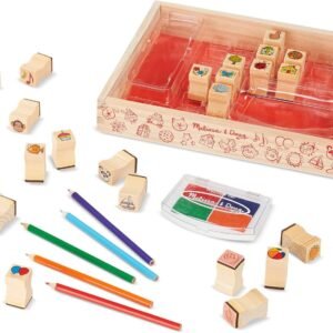 Melissa & Doug Wooden Favorite Things Stamp Set Kit Toy