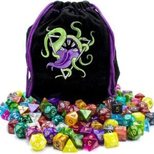 Wiz Dice Bag of Devouring Collection of 140 Polyhedral Dice in 20