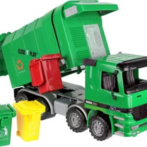 Click N Play Friction Powered Garbage Truck Toy with Garbage Cans Vehicle