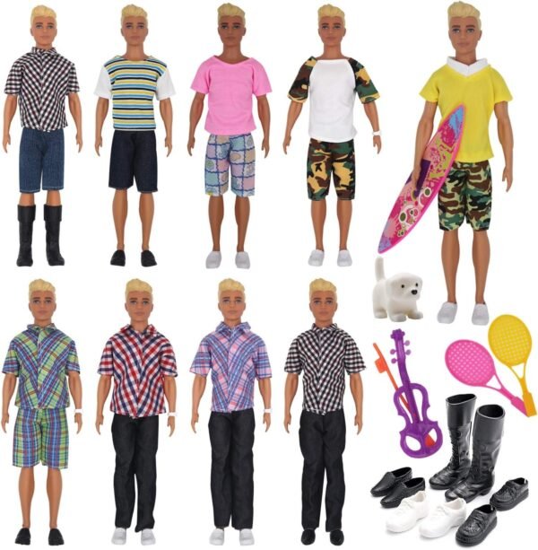 EuTengHao 25Pcs Doll Clothes and Accessories for 12 Inch Boy Dolls Includes