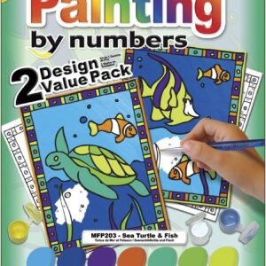 Royal Brush My First Paint By Number Kit 8.75 by 11.375-Inch-Sea Turtle