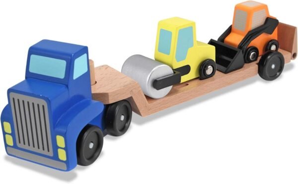 Melissa & Doug Low Loader Vehicle Play Set Kit Toy