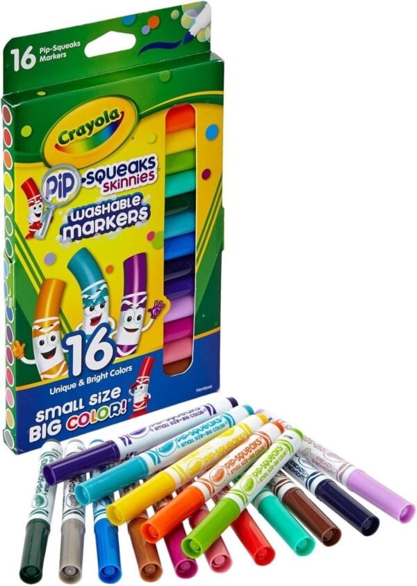 Crayola Washable Pip-Squeaks Skinnies Markers 16-Count per Pack 1-Pack Kit