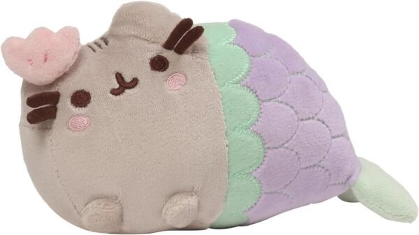GUND Pusheen Mermaid Clam Shell Cat Plush Stuffed Animal, Multicolor, 7