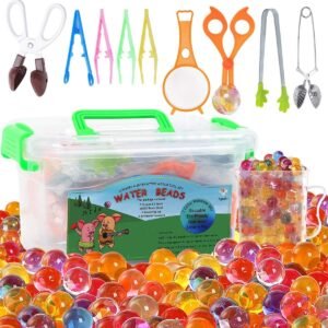 UNLIER Water Beads with Fine Motor Skills Toy Set Non-Toxic Water Sensory