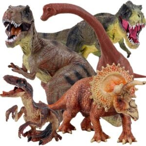 Winsenpro 5PCS Jumbo Dinosaur Set,13 Realistic Looking Dinosaur Toy Set for Party