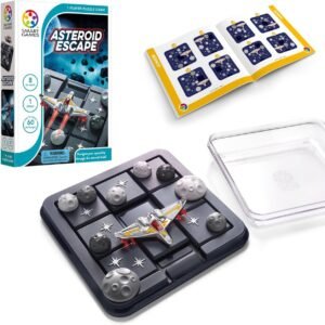SmartGames Asteroid Escape, a Sliding Puzzle Travel Game for Kids and Adults,