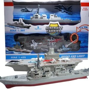 Xplore Toys Aircraft Carrier Toy,with 5 Aircrafts Includes Destroyer Ship