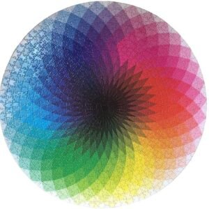 1000 Piece Round Jigsaw Puzzles Rainbow Intellectual Game for Adults and Kids