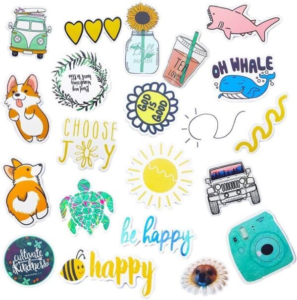 Hrayipt Vsco Stickers for Water Bottle 50 Pcs Trendy Stickers Waterproof Cute