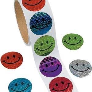 Fun Express - Prism Smile Face Stickers 100pc - Stationery - Stickers