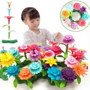 QHTOY DHSM Childrens Toy Set Flower Building Toy Garden Building Block Toy