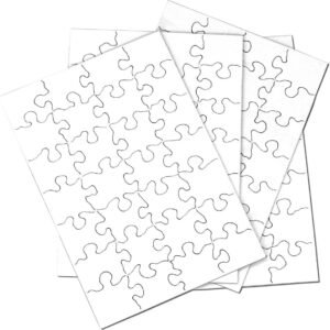 Inovart Puzzle-It 28-Piece Blank Puzzle, 24 Puzzles Per Package, 5-1/2 x 8,
