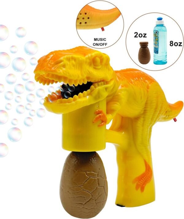 Bubble Gun Machine for Toddlers Dinosaur Bubbles Gun with 8 oz Bubbles