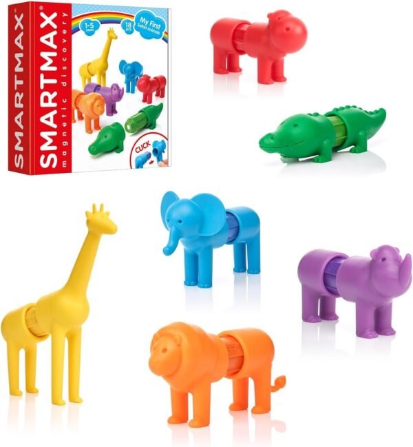 SmartMax My First Safari Animals STEM Magnetic Discovery Building Set with Soft