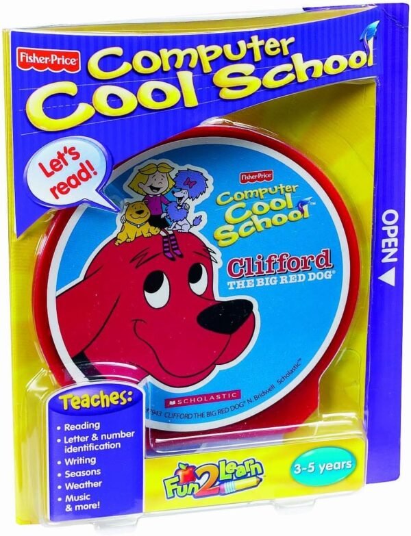 Fisher-Price Fun-2-Learn Computer Cool School Clifford Software Kit Toy Fun