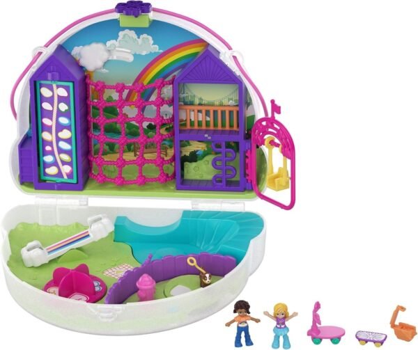 Polly Pocket Polly & Shani Rainbow Dream Wearable Purse Compact