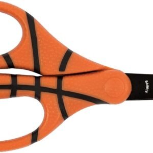 Fiskars 134302-1002 5 Inch Kids Scissors NonStick Basketball, Pointed Kit