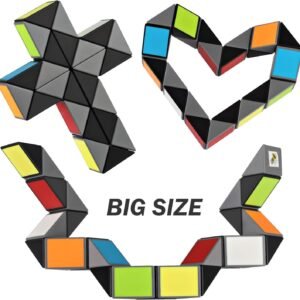 Ganowo Fidget Snake Cube Puzzle Party Favors Magic Ruler Twist Sensory Toys