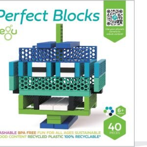 Tegu 40 Piece Perfect Blocks Building Set- Amazon Exclusive - Green &