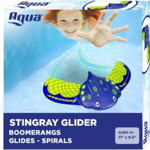 Aqua Stingray Underwater Glider, Swimming Pool Toy, Self-Propelled, Adjustable Fins, Travels up