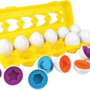 Skoolzy Matching Eggs Color Sorting Toys for Toddlers - Educational Toy Shapes