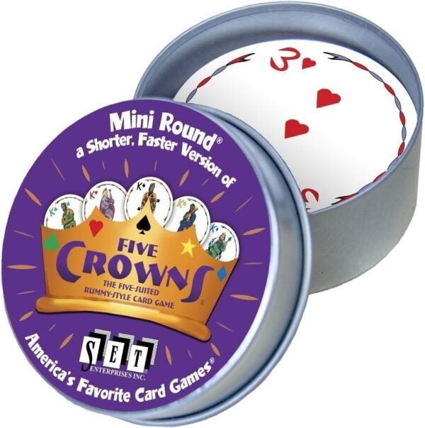 Five Crowns Mini Round Card Game Kit Toy Fun Kids