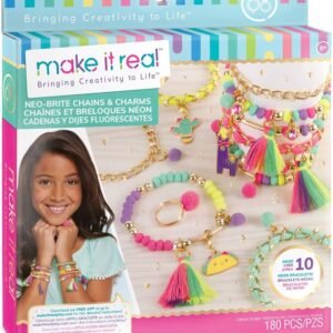 Make It Real - Neo-Brite Chains and Charms. DIY Gold Chain Charm
