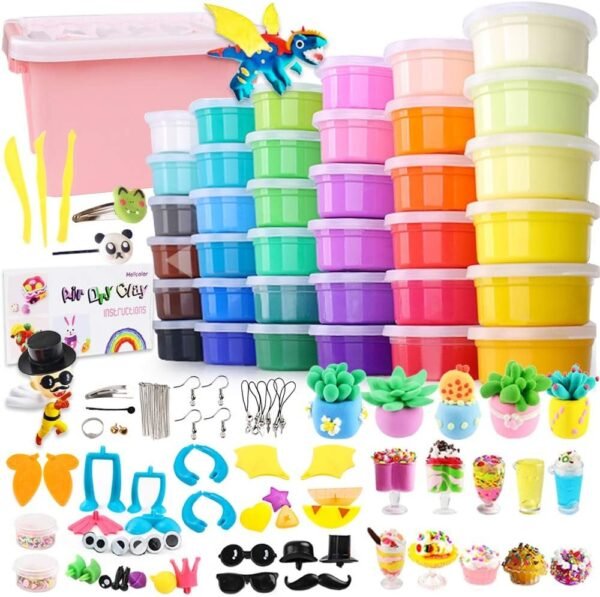 HOLICOLOR 36 Colors Air Dry Clay Kit Magic Modeling Clay Ultra Light