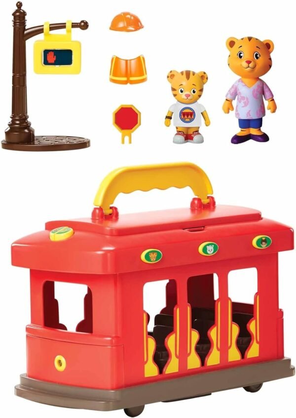 Daniel Tigers Neighborhood Deluxe Electronic Trolley Vehicle with 2 Songs, 12 Phrases,