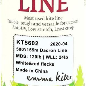 emma kites 120Lbs 1000Ft Braided Dacron Polyester String Spool Kite Line Mason