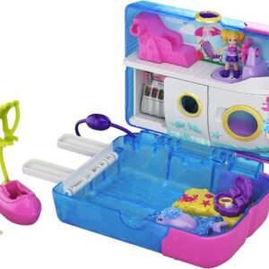 Polly Pocket Pocket World Sweet Sails Cruise Ship Compact, 2 Micro Dolls,