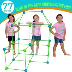 Funphix 77 Pc Fort Building Kit with Glow in The Dark Sticks