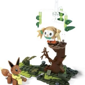 Mega Construx Pokemon Rowlet Vs. Eevee Building Set Kit Toy