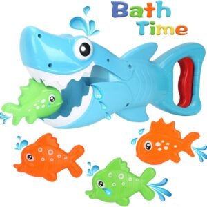 Bammax Bath Toys, Shark Grabber Baby Bath Toy Set Bathtub Toy, Great