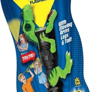 Brite-Lites Dinosaur Kids Flashlight Nightlight - Movable with Sounds Green