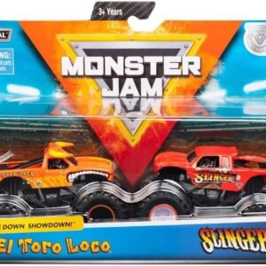 Monster Jam, Official El Toro Loco Vs. Slinger Die-Cast Monster Trucks, 1