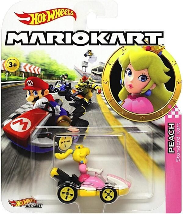 Hot Wheels Princess Peach Super Mario Kart Character Car Diecast 164 Scale