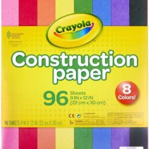 Crayola Construction Paper 9 x 12 Pad, 8 Classic Colors 96 Sheets,