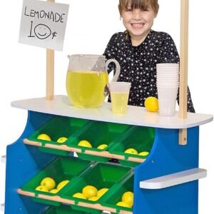 Melissa & Doug Wooden Grocery Store and Lemonade Stand - Reversible Awning,